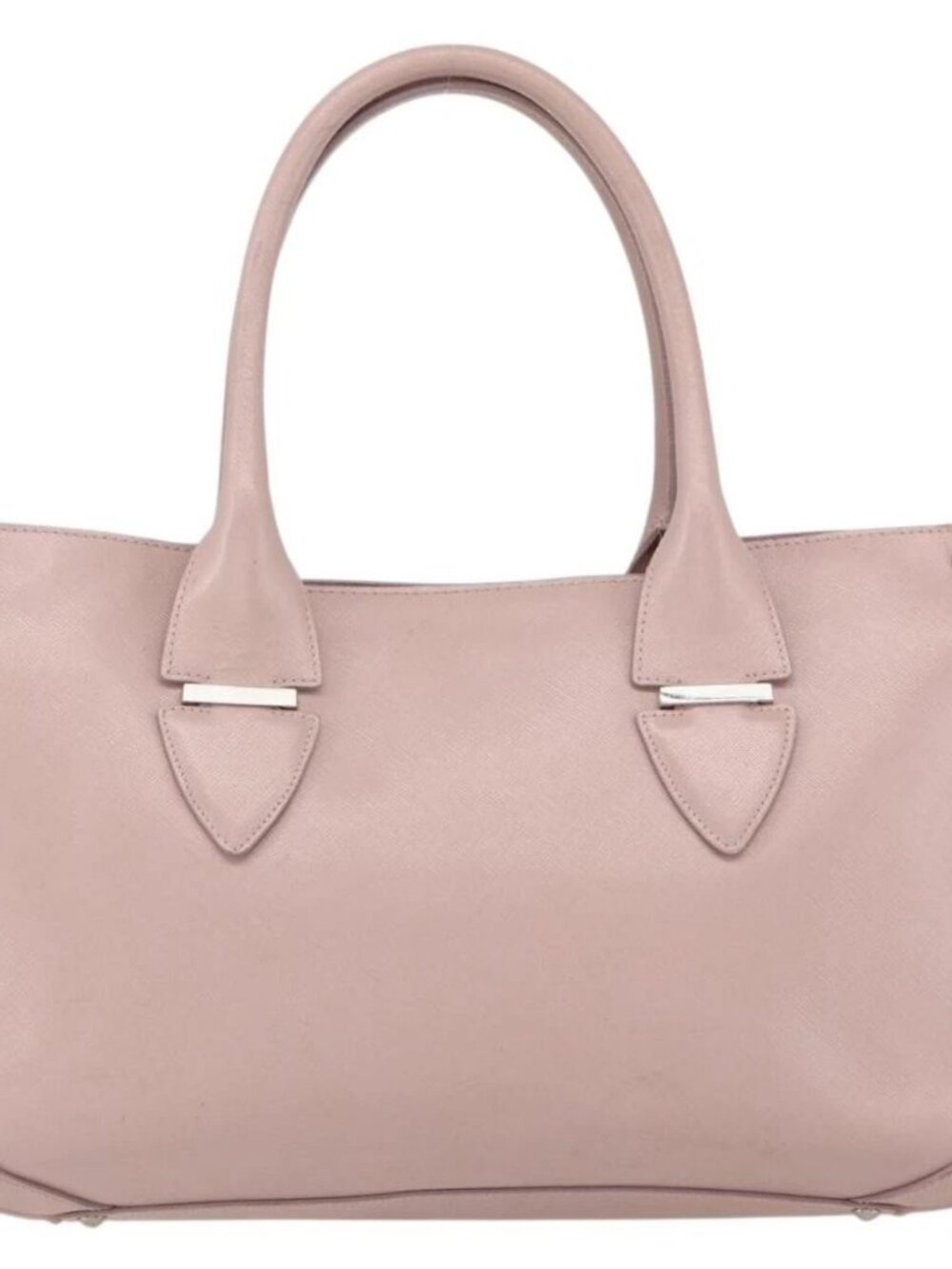 Salvatore Ferragamo Gancini Hand Bag Leather Pink Silver Auth 159143 - Picture 2 of 16